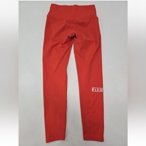 Fleo El Toro Leggings 25” Women Size Medium Red Athleisure Yoga
